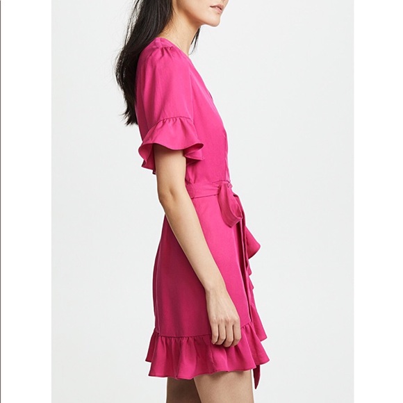 Cherie Wrap Dress fuchsia xs bloggers favorite - Picture 3 of 4